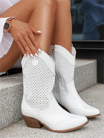Bottes perforées - style western