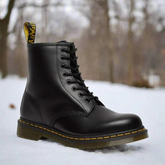 Bottines à lacets à semelle crantée