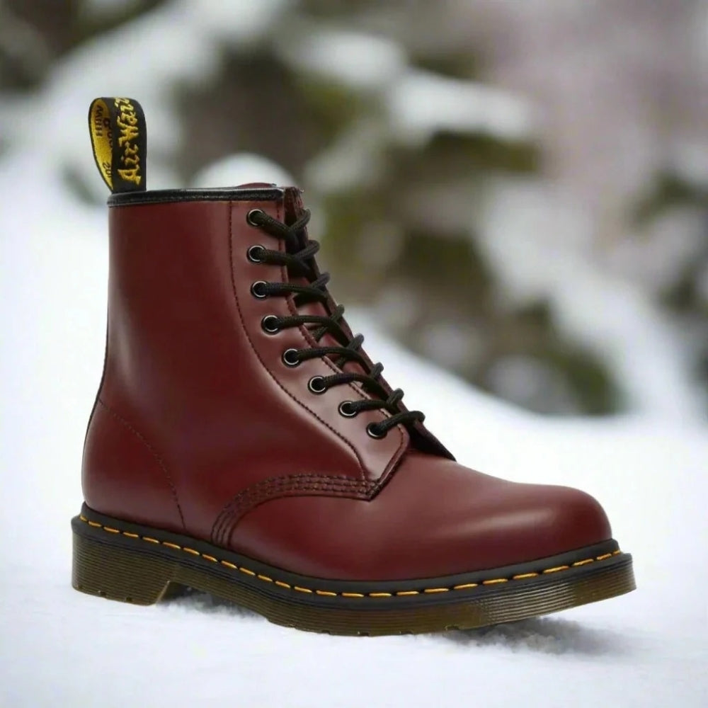 Bottines à lacets à semelle crantée