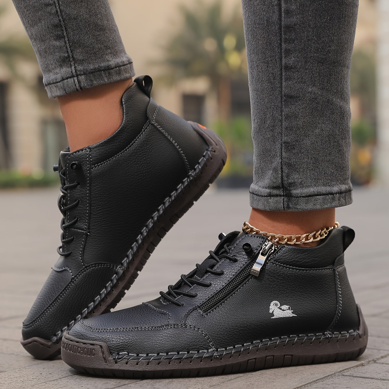 Bottines à lacets femme