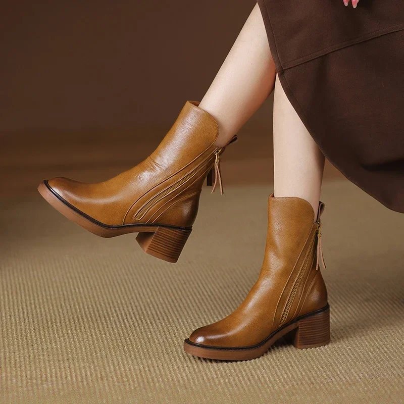 Bottines femme à talon bloc