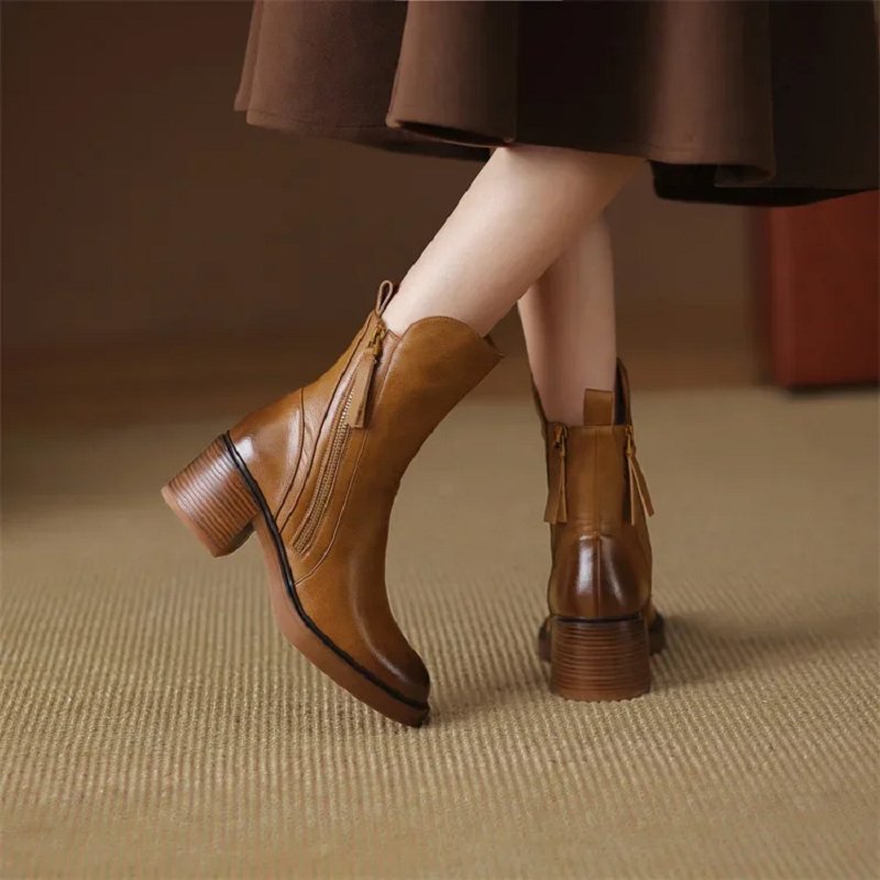Bottines femme à talon bloc