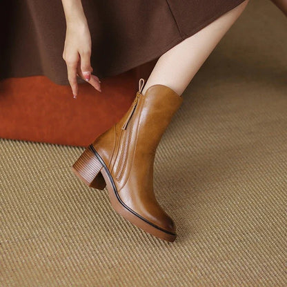 Bottines femme à talon bloc