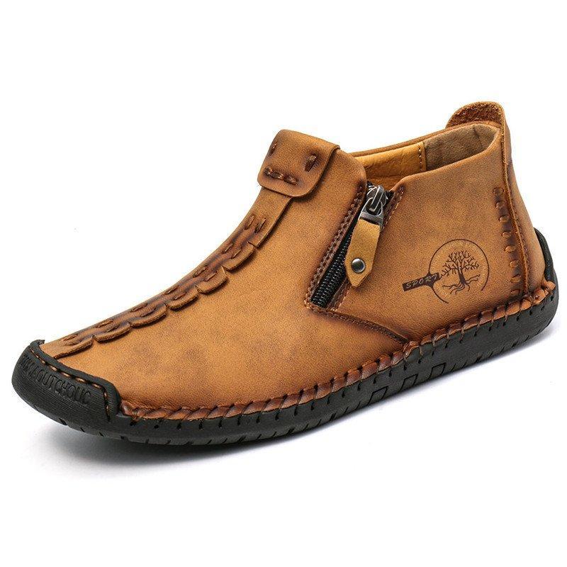 Bottines homme décontractées cousues main antidérapantes