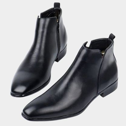 Bottines homme rétro classiques à zip latéral