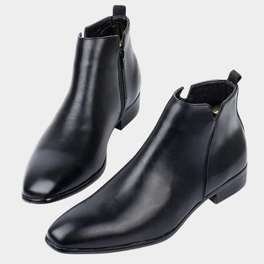 Bottines homme rétro classiques à zip latéral