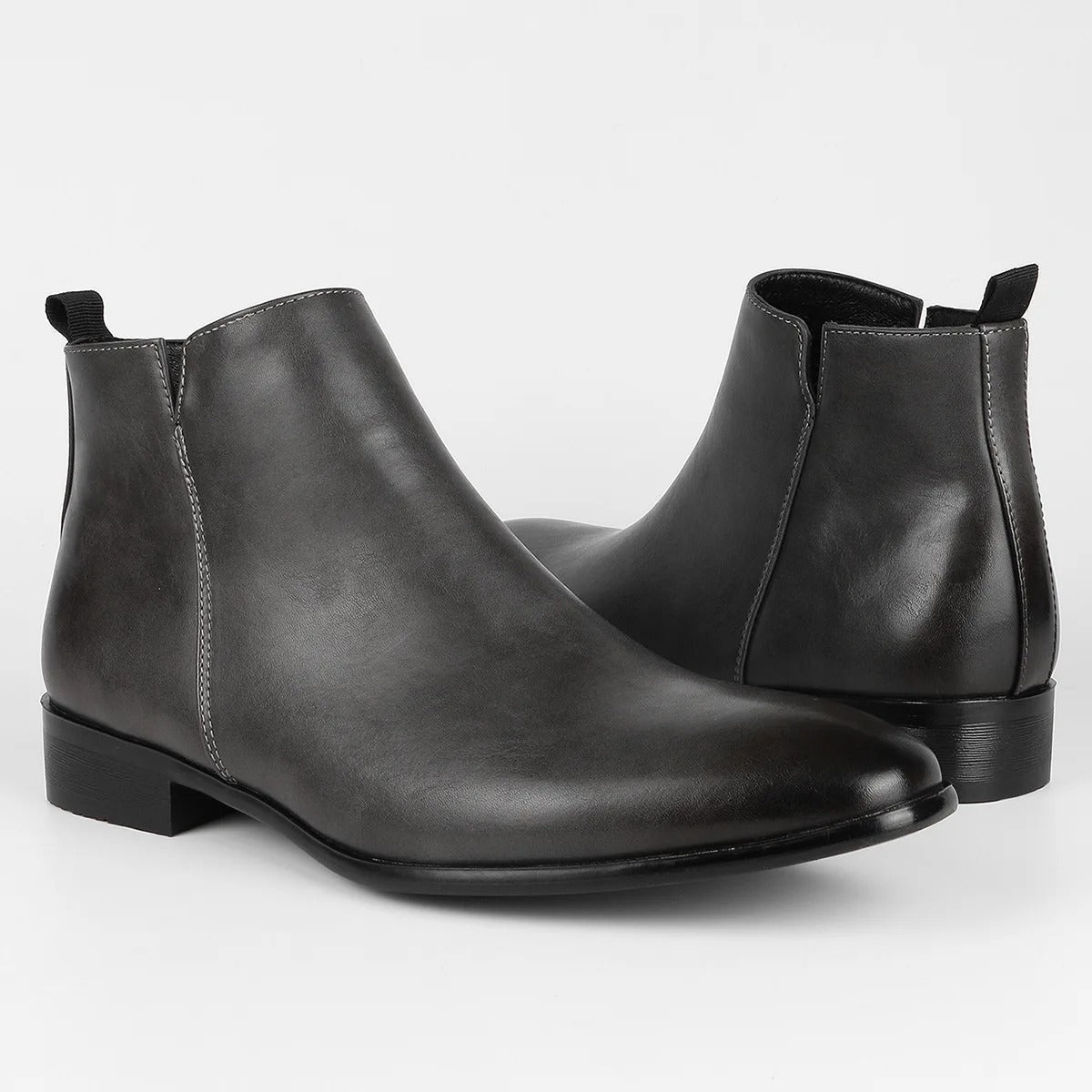 Bottines homme rétro classiques à zip latéral