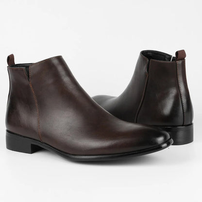 Bottines homme rétro classiques à zip latéral