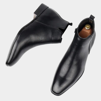 Bottines homme rétro classiques à zip latéral