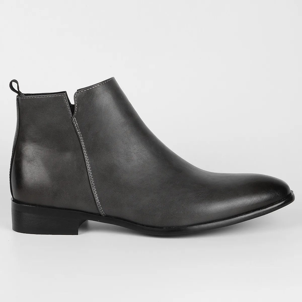 Bottines homme rétro classiques à zip latéral