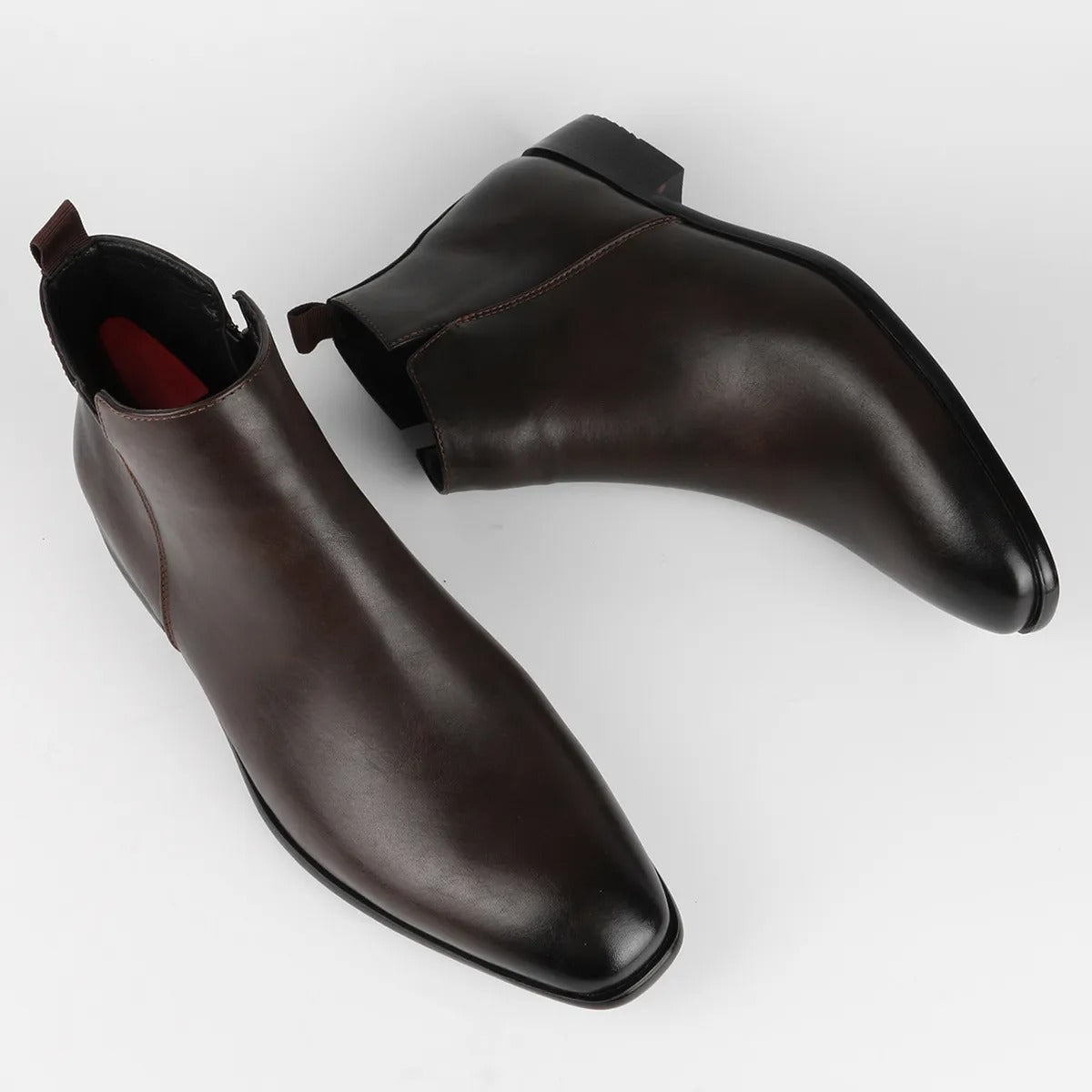 Bottines homme rétro classiques à zip latéral