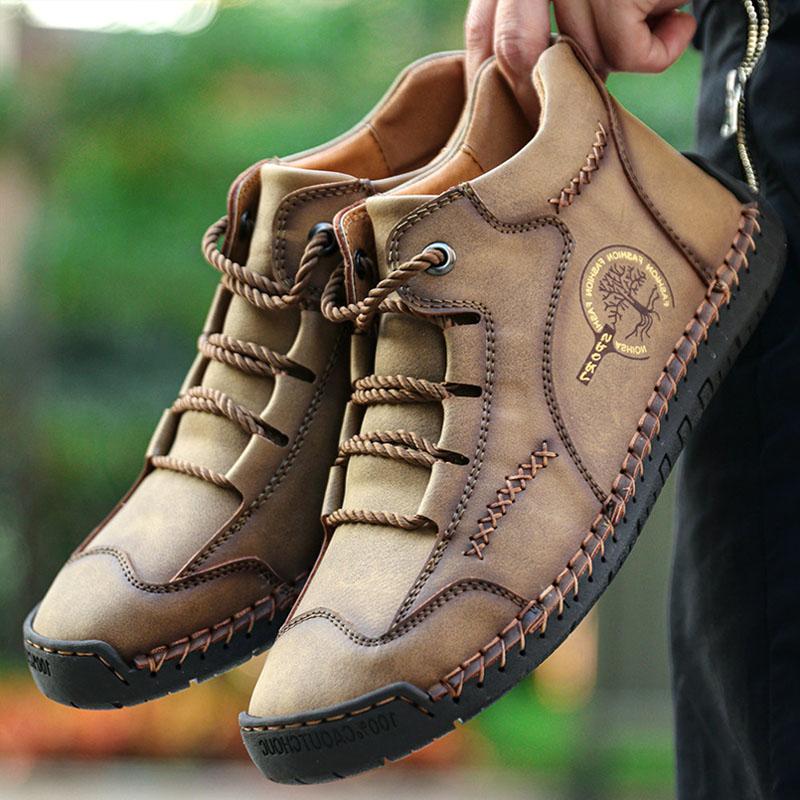 Bottines orthopédiques vintage pour homme faites à la main