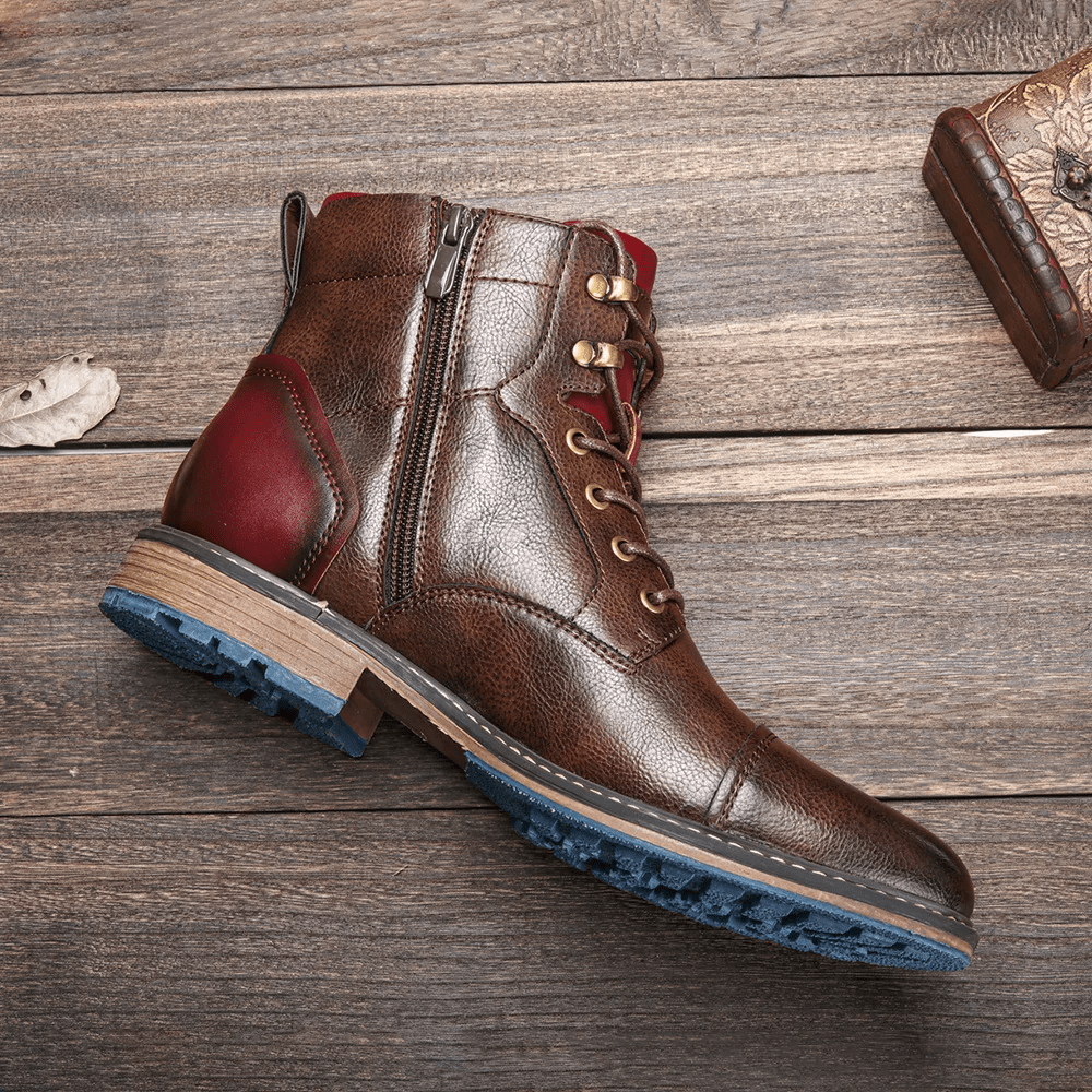 Bottines pour homme avec zip latéral et semelle antidérapante