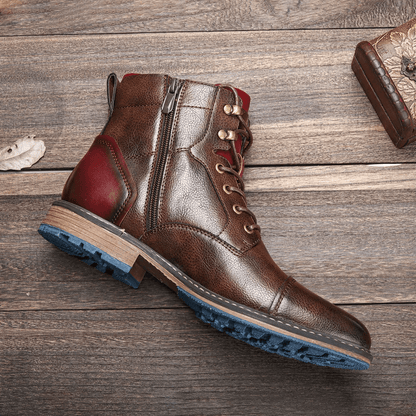 Bottines pour homme avec zip latéral et semelle antidérapante