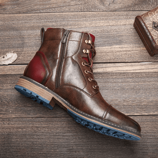 Bottines pour homme avec zip latéral et semelle antidérapante