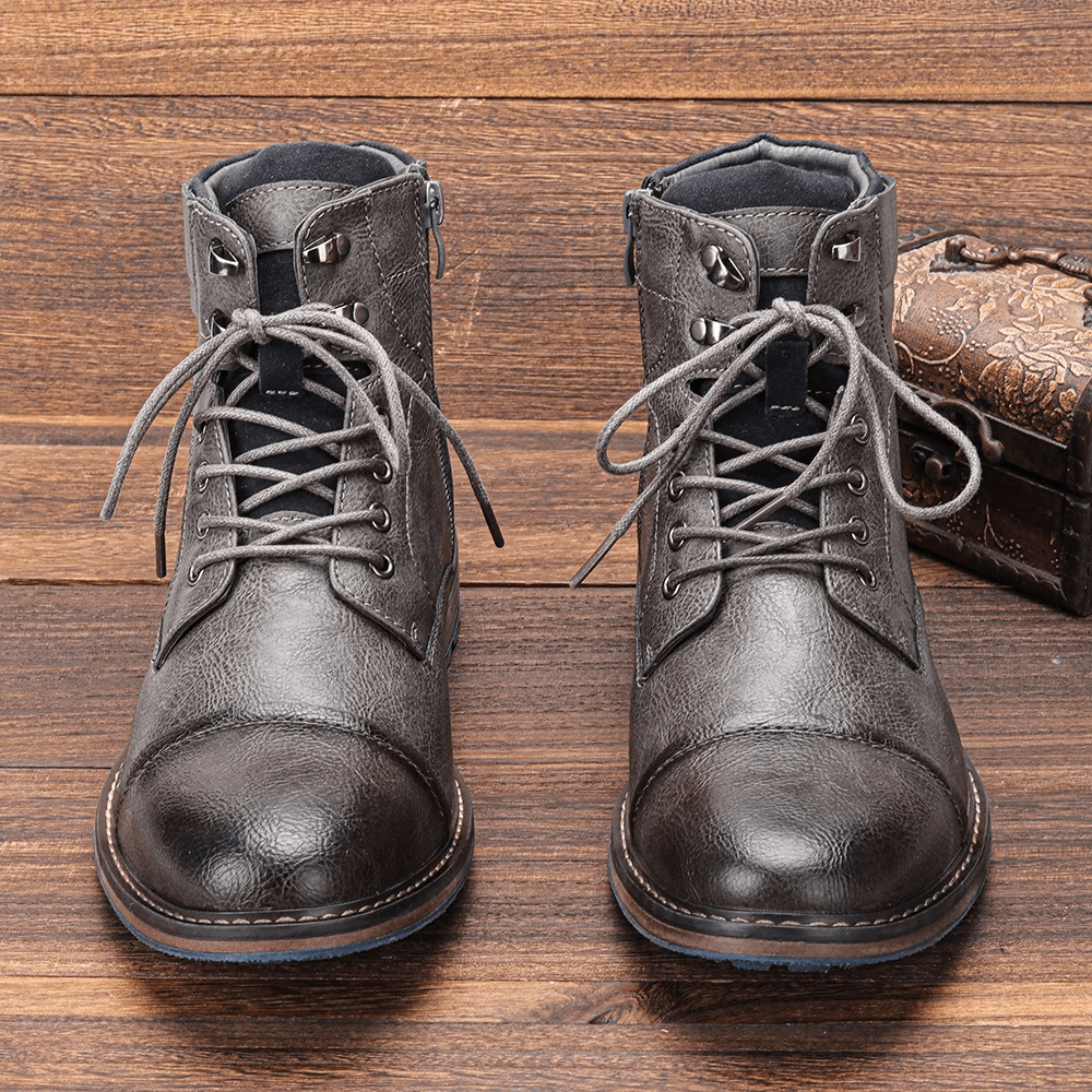 Bottines pour homme avec zip latéral et semelle antidérapante