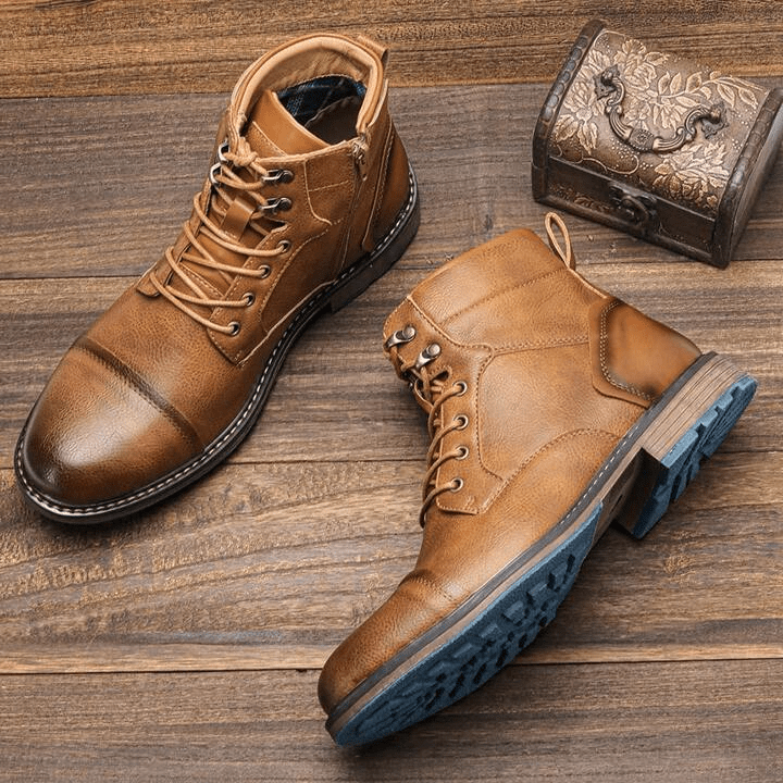 Bottines pour homme avec zip latéral et semelle antidérapante