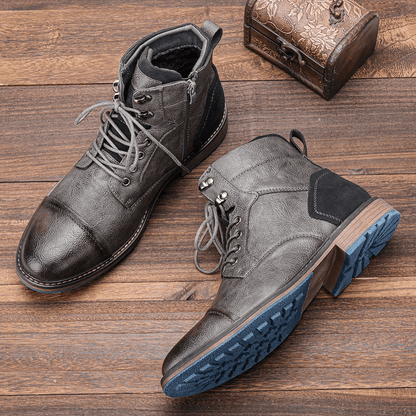 Bottines pour homme avec zip latéral et semelle antidérapante