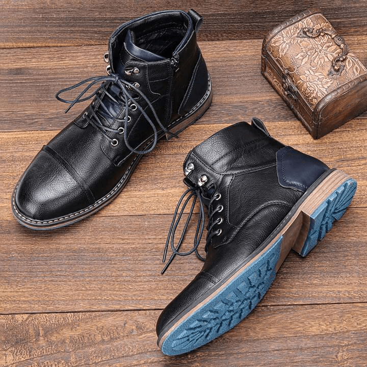 Bottines pour homme avec zip latéral et semelle antidérapante