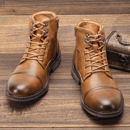 Bottines pour homme avec zip latéral et semelle antidérapante