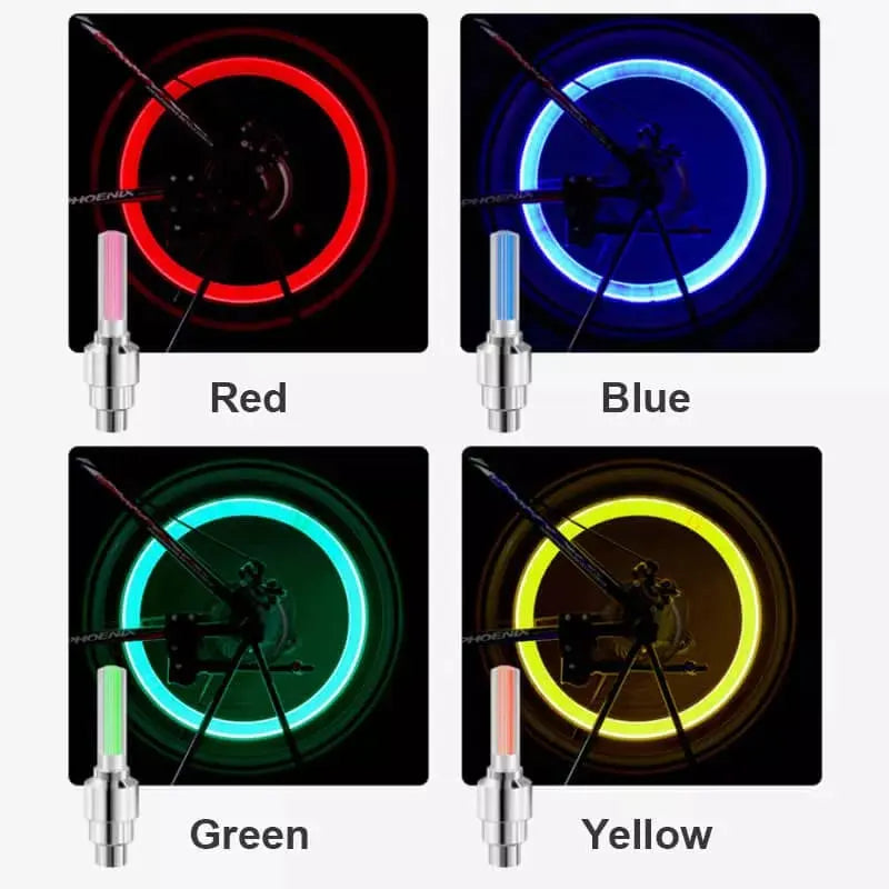 Bouchons de valve à LED pour vélo à détection de mouvement pour la sécurité
