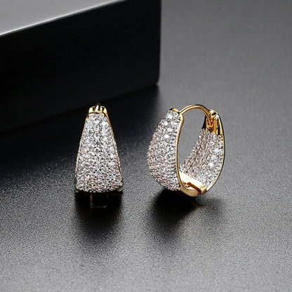 Boucles d’oreilles créoles pavées scintillantes