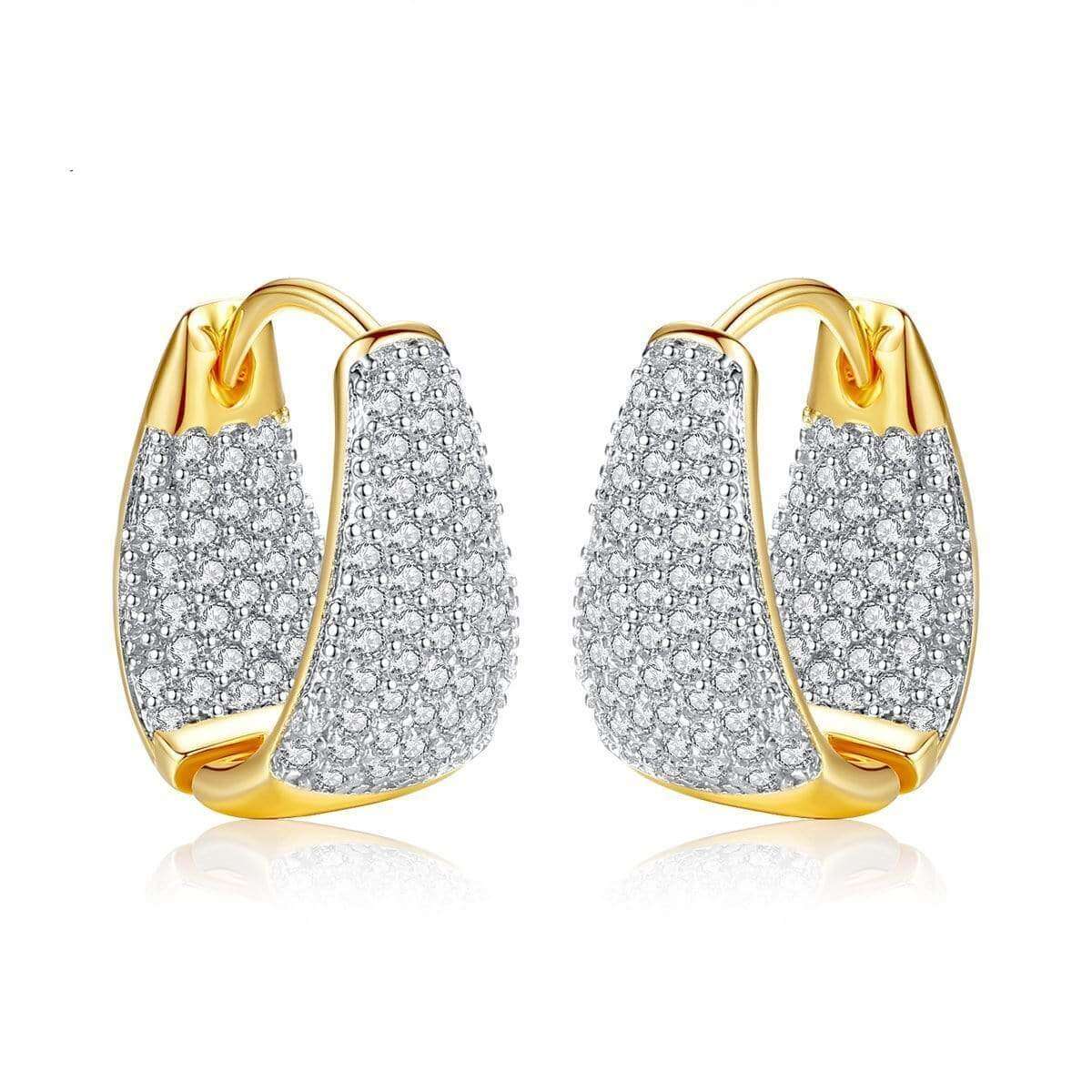Boucles d’oreilles créoles pavées scintillantes