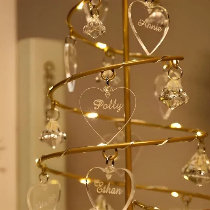 Breloques personnalisées pour sapin de Noël, arbre généalogique