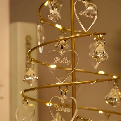 Breloques personnalisées pour sapin de Noël, arbre généalogique