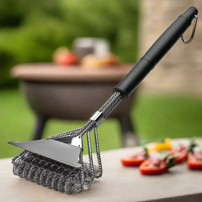 Brosse de barbecue sans soies en acier inoxydable