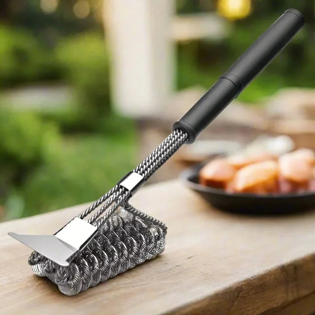 Brosse de barbecue sans soies en acier inoxydable
