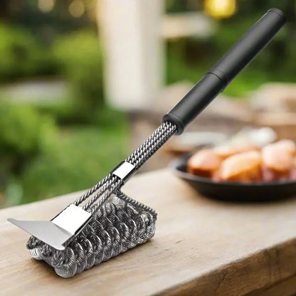 Brosse de barbecue sans soies en acier inoxydable