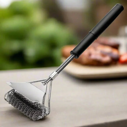 Brosse de barbecue sans soies en acier inoxydable