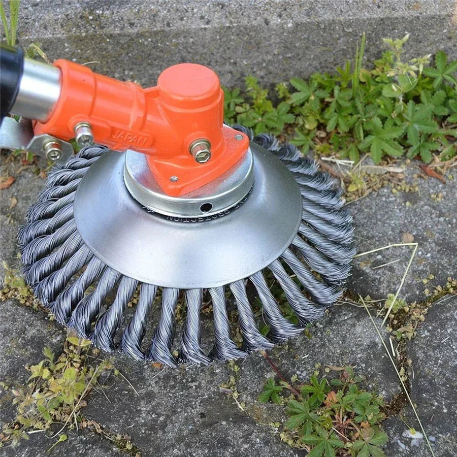Brosse désherbante et tête de coupe en acier au carbone