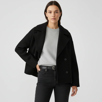 Caban court style trench pour femme