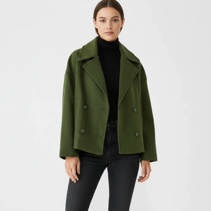 Caban court style trench pour femme