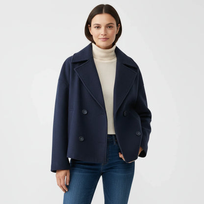 Caban court style trench pour femme