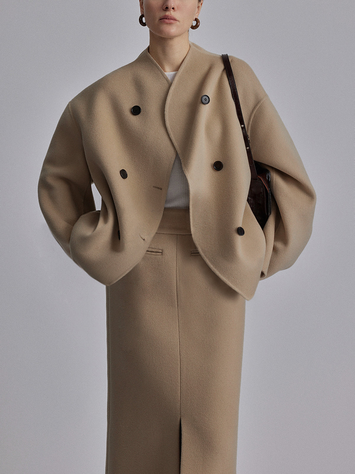 Caban femme à double boutonnage