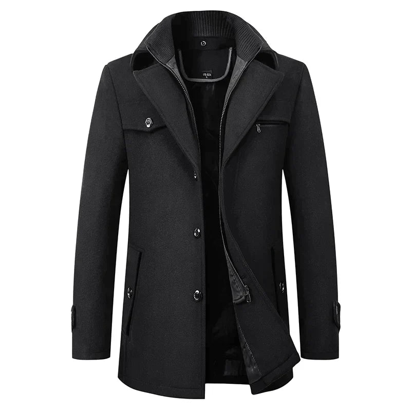 Caban mi-long pour homme