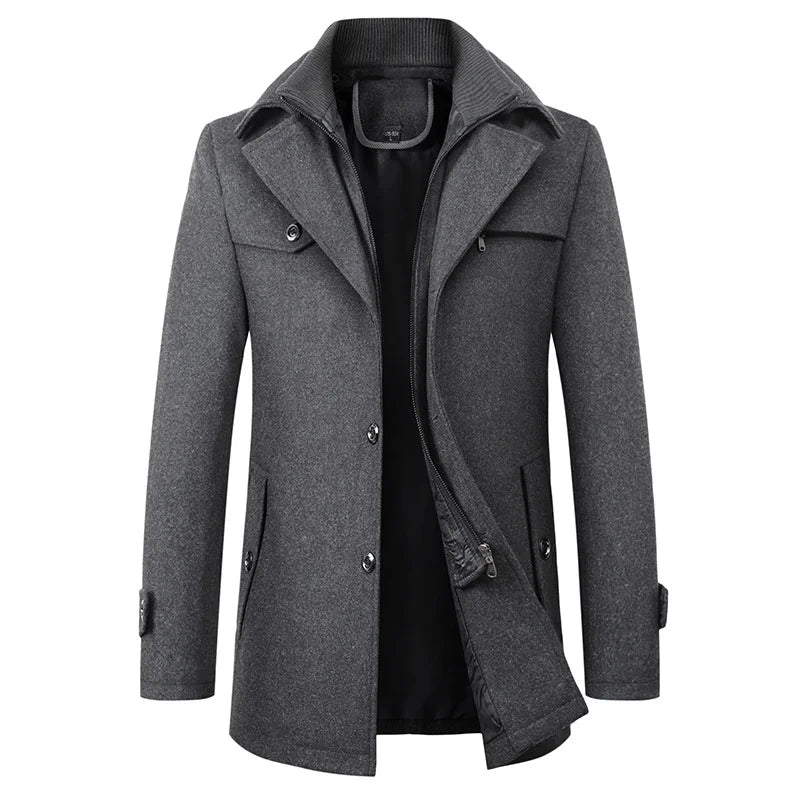 Caban mi-long pour homme
