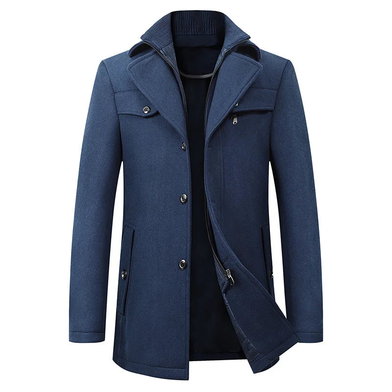 Caban mi-long pour homme