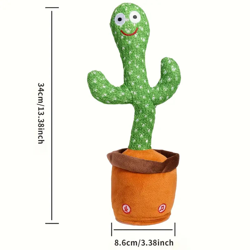 Cactus dansant interactif – chantant, parlant et fonction d’enregistrement, avec éclairage LED – cadeau parfait pour Noël