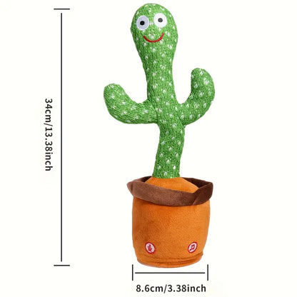Cactus dansant interactif – chantant, parlant et fonction d’enregistrement, avec éclairage LED – cadeau parfait pour Noël