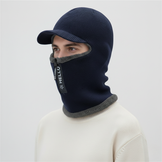 Cagoule tricotée doublée