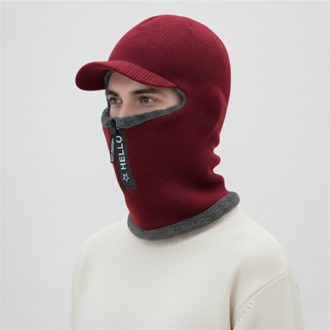 Cagoule tricotée doublée