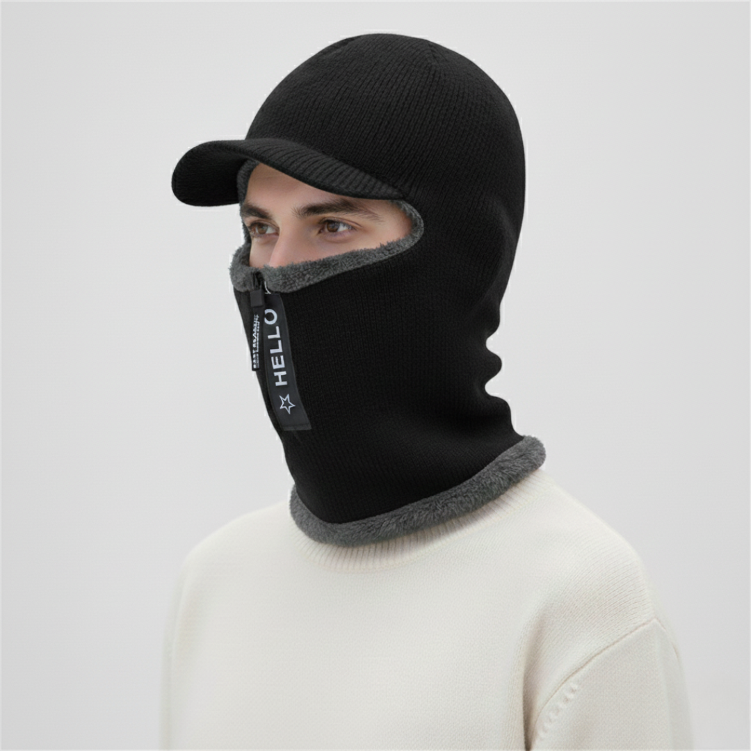 Cagoule tricotée doublée