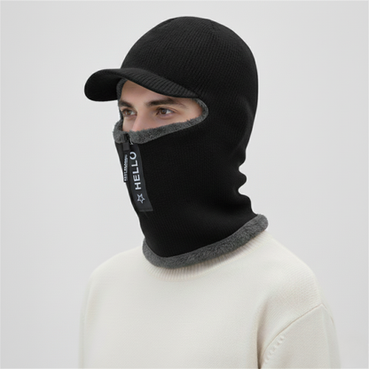 Cagoule tricotée doublée