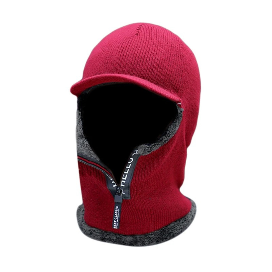 Cagoule tricotée doublée