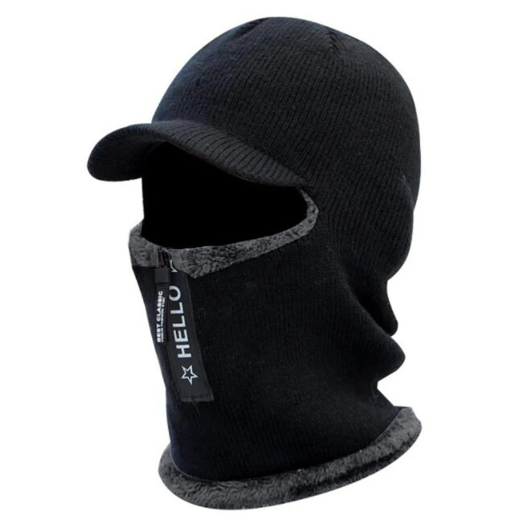 Cagoule tricotée doublée