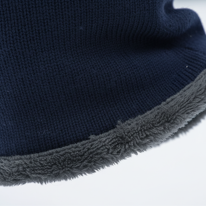 Cagoule tricotée doublée